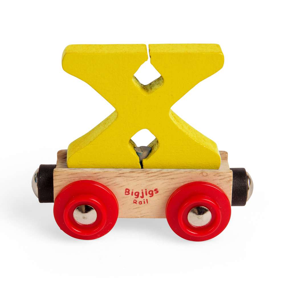 Bigjigs Rail Name Wooden Letter X Train Carriage Toy