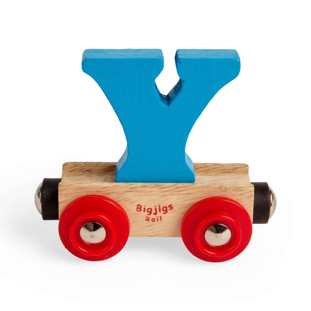 Bigjigs Rail Name Letters and Numbers Y Wooden Train Accessory