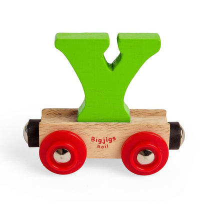 Bigjigs Rail Name Letters and Numbers Y Wooden Train Accessory
