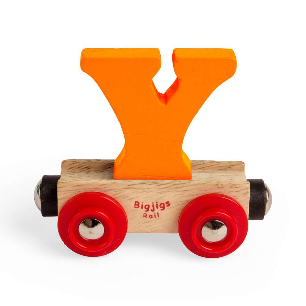 Bigjigs Rail Name Letters and Numbers Y Wooden Train Accessory