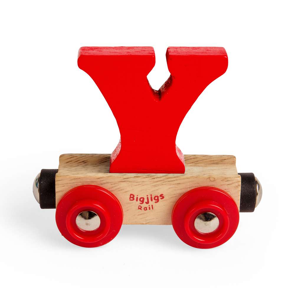 Bigjigs Rail Name Letters and Numbers Y Wooden Train Accessory