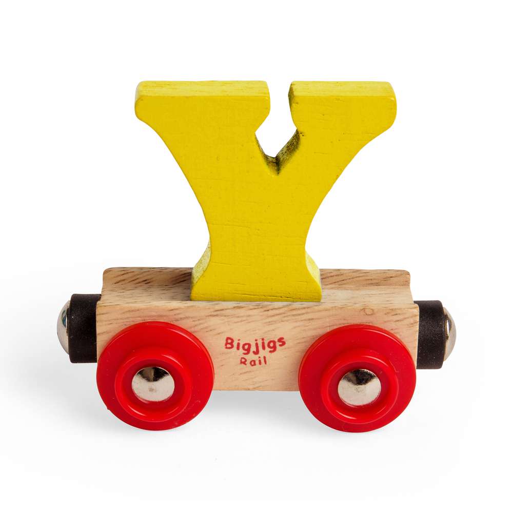 Bigjigs Rail Name Letters and Numbers Y Wooden Train Accessory