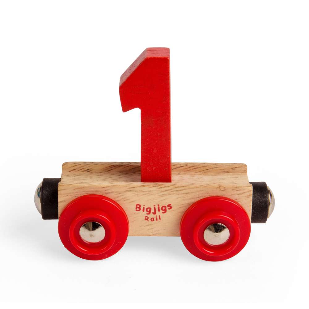 Bigjigs Rail Name Number 1 Wooden Train Accessory