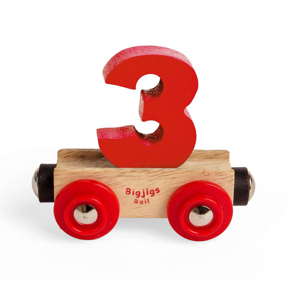 Bigjigs Rail Name Letters 3 Wooden Train Accessory