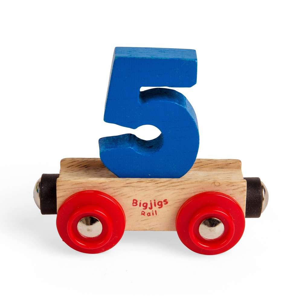 Bigjigs Rail Name Letters 5 Wooden Train Accessory