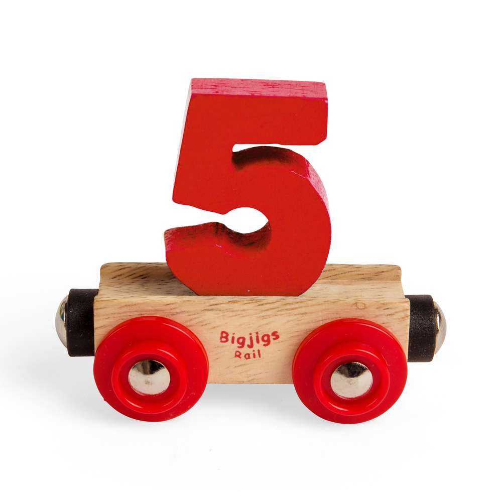 Bigjigs Rail Name Letters 5 Wooden Train Accessory