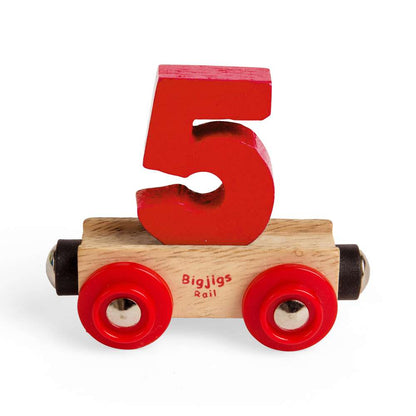 Bigjigs Rail Name Letters 5 Wooden Train Accessory