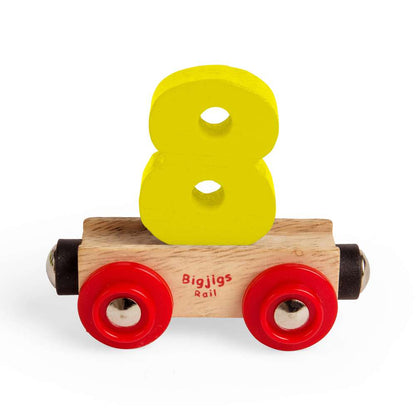Bigjigs Rail Name Number 8 Wooden Train Carriage