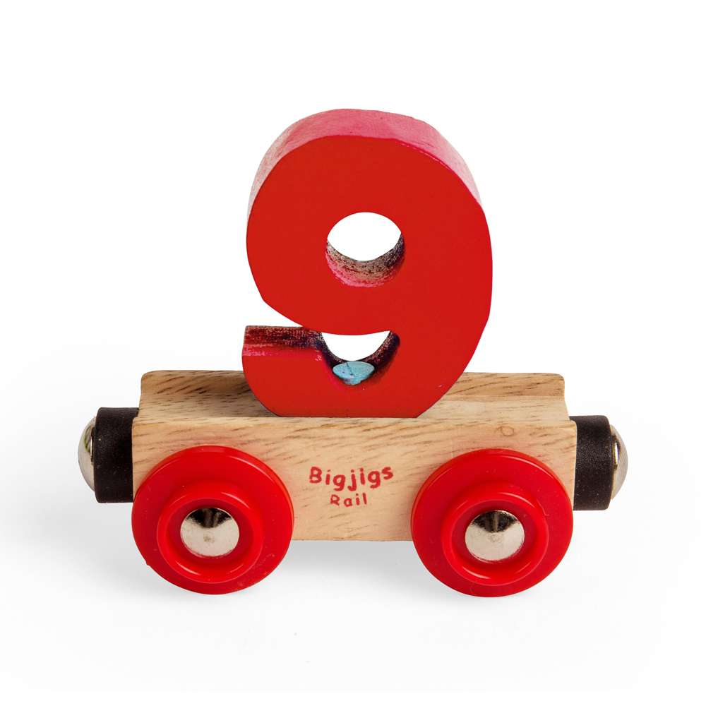 Bigjigs Rail Name Letters 9 Wooden Train Accessory