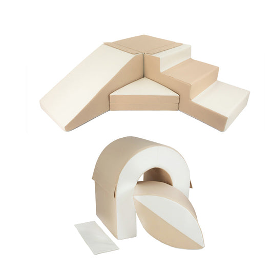 Soft Play Kingdom Step & Slide Bridge Bundle Beige