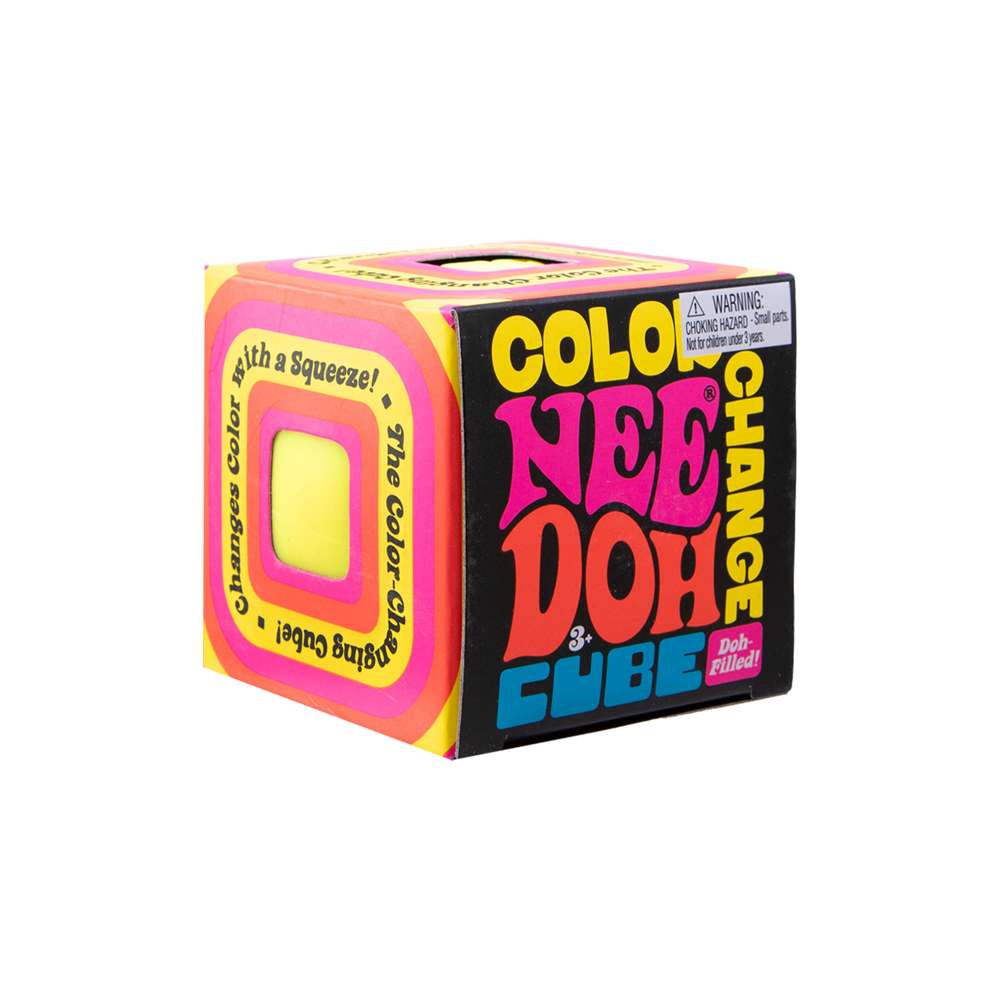 NeeDoh Color Change Cube Groovy Squishy Fidget Toy