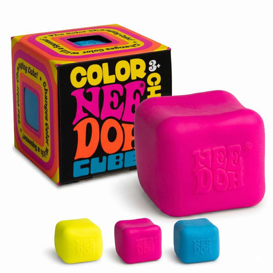 NeeDoh Color Change Cube Groovy Squishy Fidget Toy