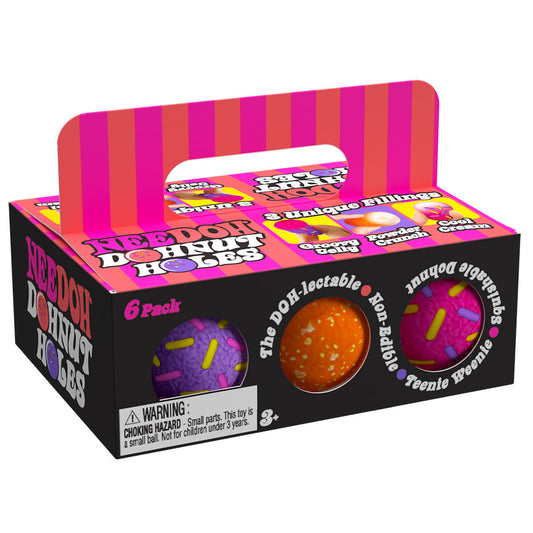 NeeDoh Dohnut Holes Groovy Squishy Fidget Toy 6 Pack
