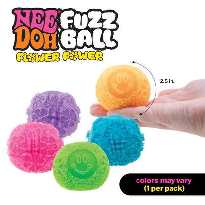 NeeDoh Fuzz Ball Flower Power Sensory Fidget Toy
