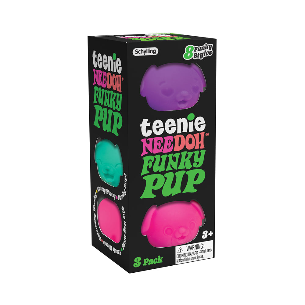 NeeDoh Teenie Funky Pups Mini Dog Squishy 3-Pack
