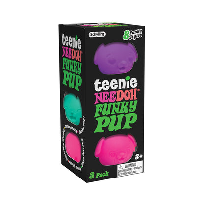 NeeDoh Teenie Funky Pups Mini Dog Squishy 3-Pack
