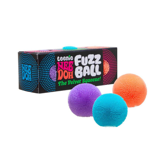 NeeDoh Teenie Fuzzball Velvet Squeeze Groovy Squishy Fidget Toy 3 Pack