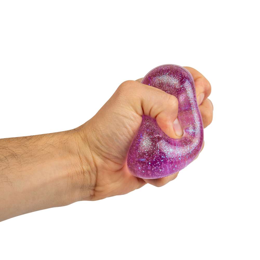 NeeDoh Glitter & Glow Nice Cube Super Solid Squish Fidget Toy
