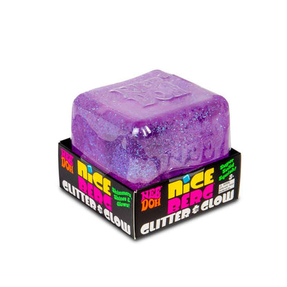 NeeDoh Niceberg Glitter & Glow Super Solid Squish Fidget Toy