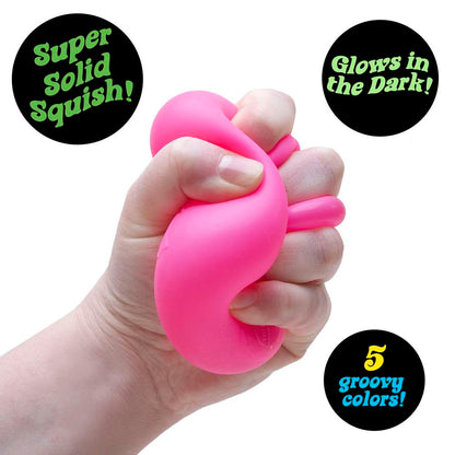 NeeDoh Nice Cube Glow Super Solid Squish Glow-in-the-Dark Fidget Toy
