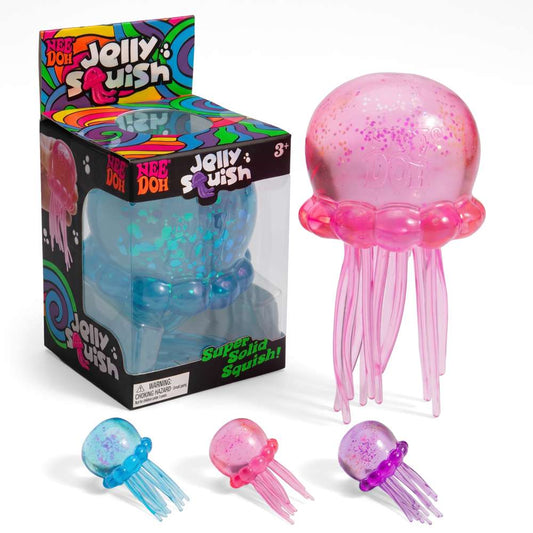 NeeDoh Jelly-Squish Super Solid Squish Jellyfish Fidget Toy