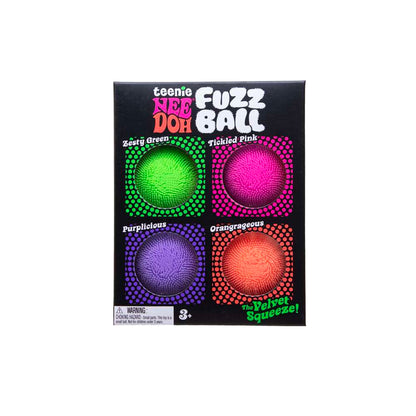 NeeDoh Teenie FuzzBall Stress Ball 4-Pack Assorted