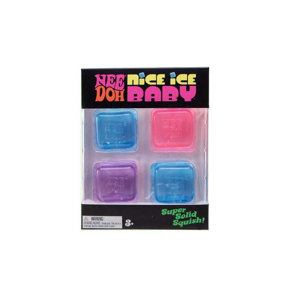 NeeDoh Nice Ice Baby Groovy Squishy Fidget Toy 4 Pack
