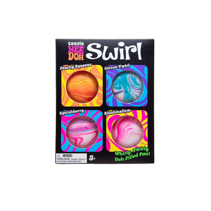NeeDoh Teenie Swirl Marbled Squishy Fidget Toy 4 Pack
