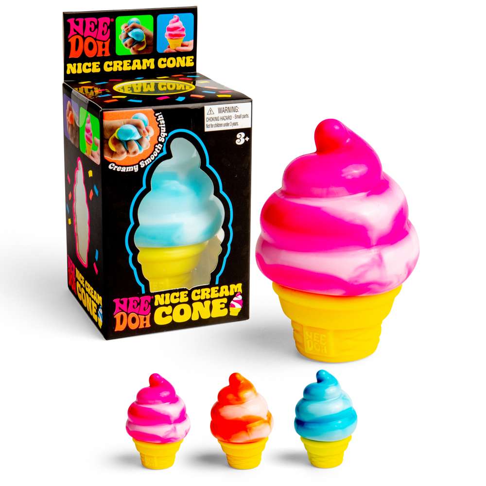 NeeDoh Nice Cream Cone Creamy Smooth Squish Satisfying Sensory Fidget Toy