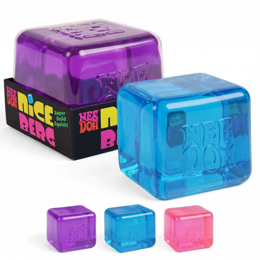 NeeDoh Niceberg Super Solid Squish Large Ice Cube Fidget Toy