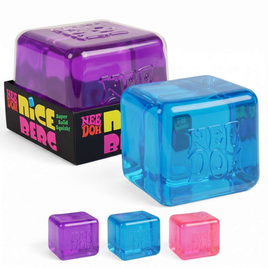 NeeDoh Niceberg Super Solid Squish Large Ice Cube Fidget Toy