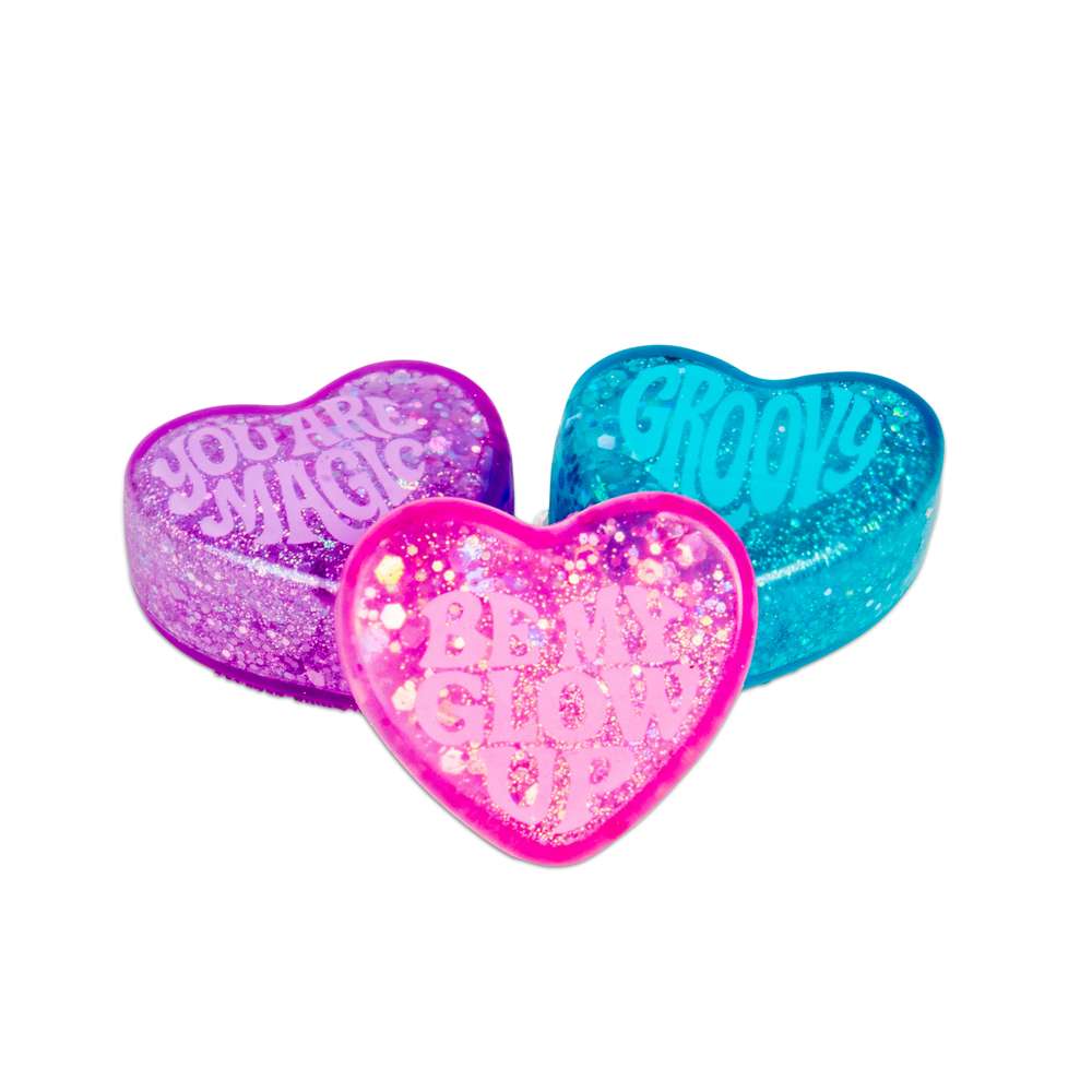 NeeDoh Teenie Sparkle Hearts Fidget Toy 3 Pack