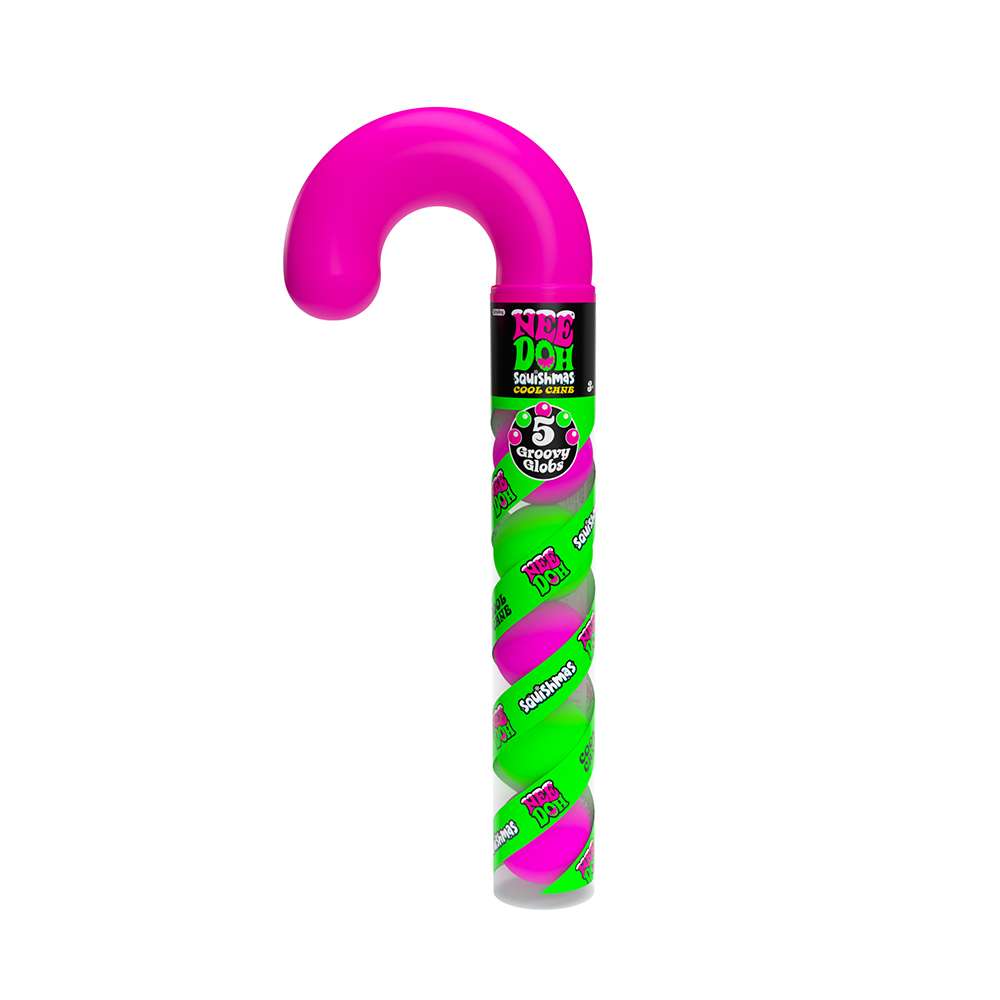 NeeDoh Squishmas Cool Cane Christmas Fidget Toy 5 Pack