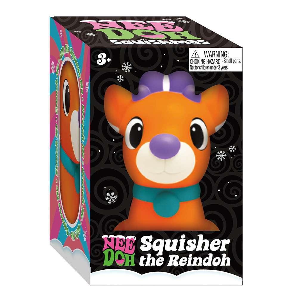 NeeDoh Squisher the Reindoh Reindeer Groovy Squishy Fidget Toy