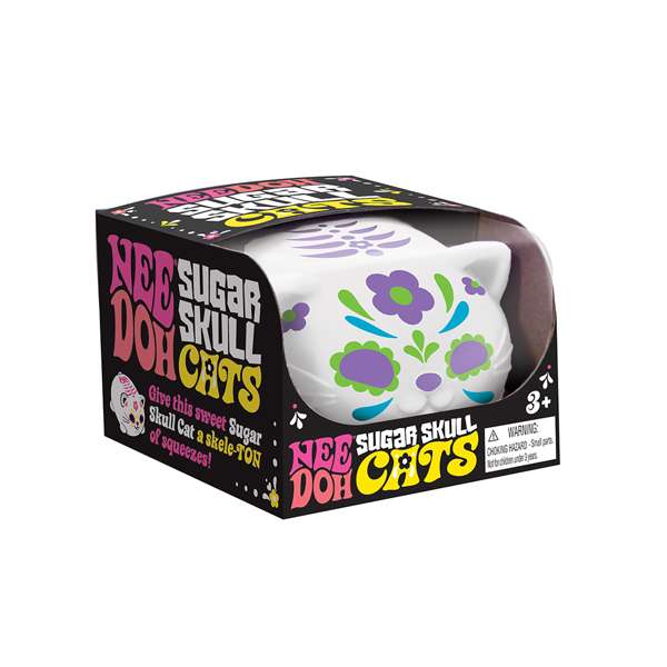 NeeDoh Sugar Skull Cats Glow-in-the-Dark Fidget Toy