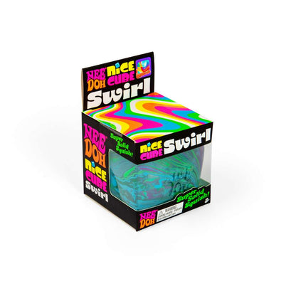 NeeDoh Nice Cube Swirl Super Solid Squish Stress Relieving Fidget Toy