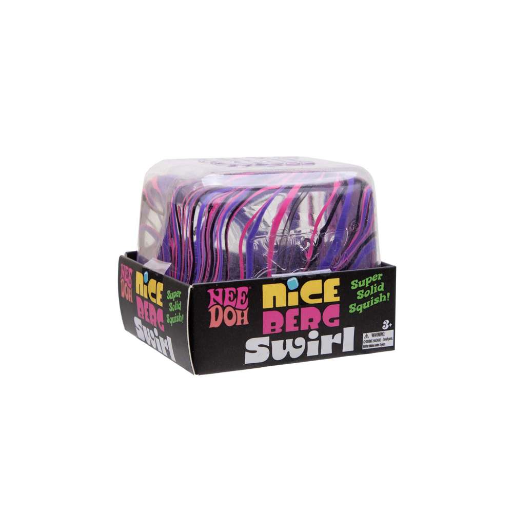NeeDoh Niceberg Swirl Super Solid Squish Large Ice Cube Fidget Toy