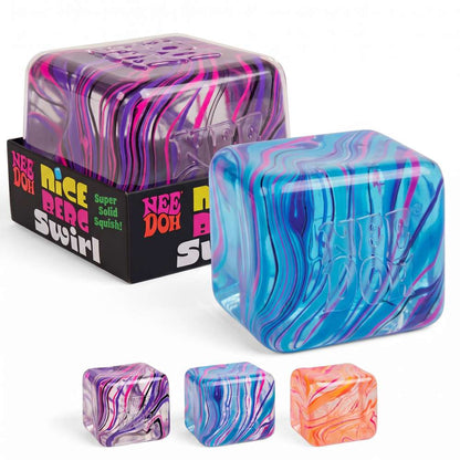 NeeDoh Niceberg Swirl Super Solid Squish Large Ice Cube Fidget Toy