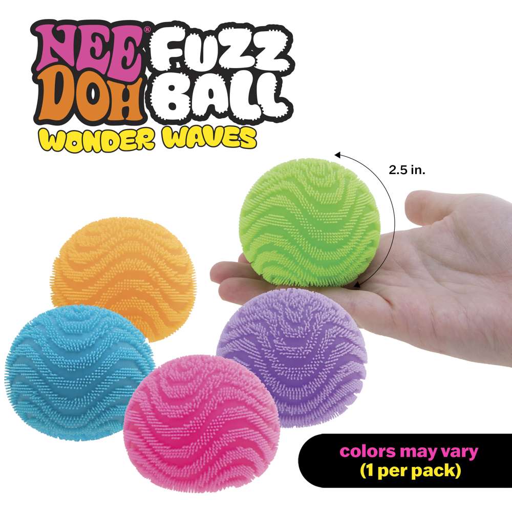 NeeDoh Fuzzball Wonder Waves Velvet Squeeze Squishy Fidget Toy