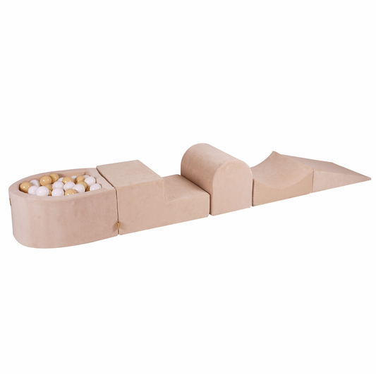 Soft Play Kingdom Playsystem With Ball Pit Light Beige