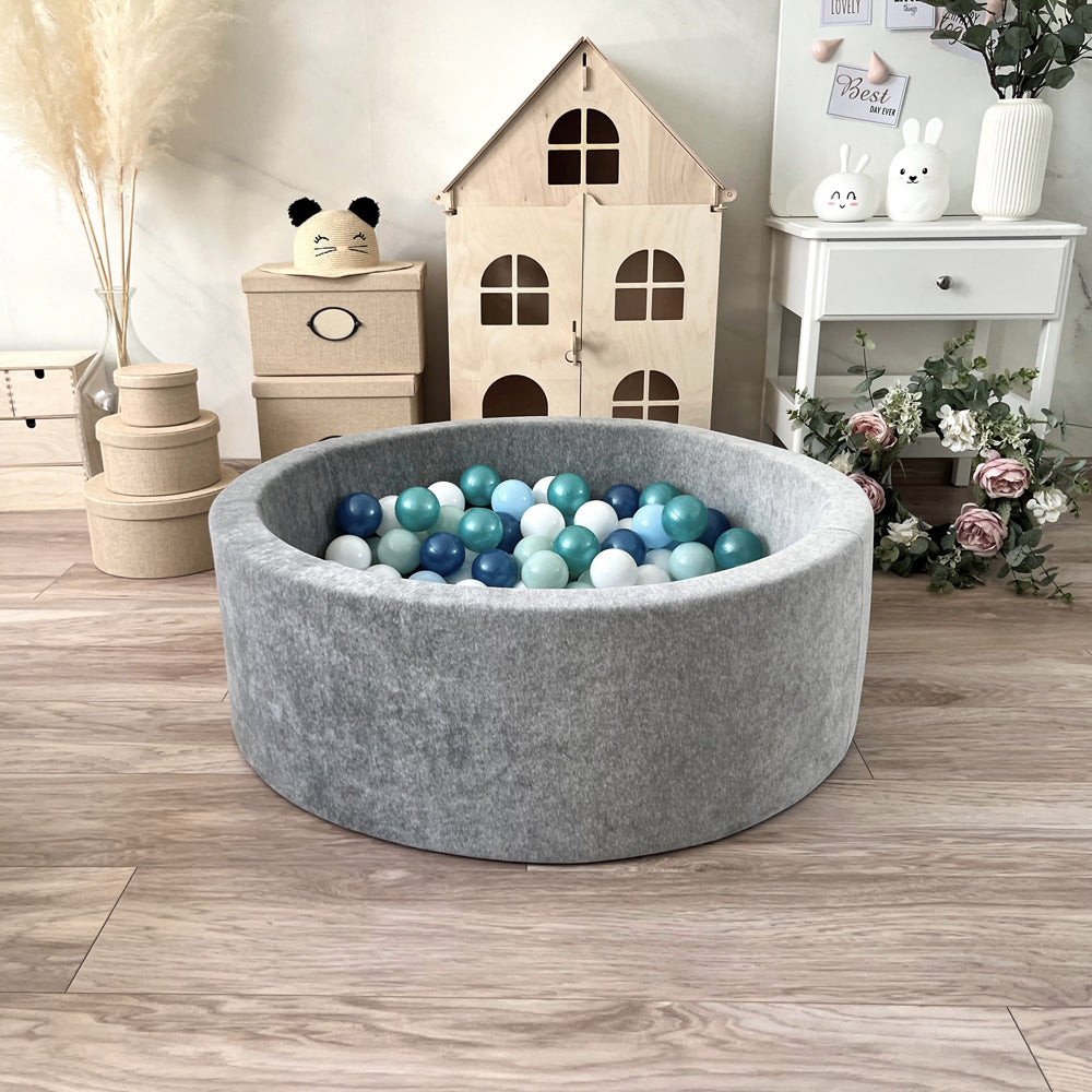 Soft Play Kingdom Ball Pit Velvet Grey