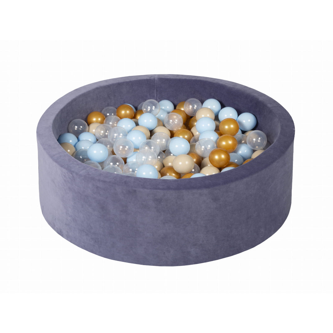 Soft Play Kingdom Velvet Round Ball Pit Midnight Blue