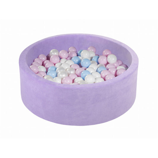 Soft Play Kingdom Velvet Round Ball Pit Violet