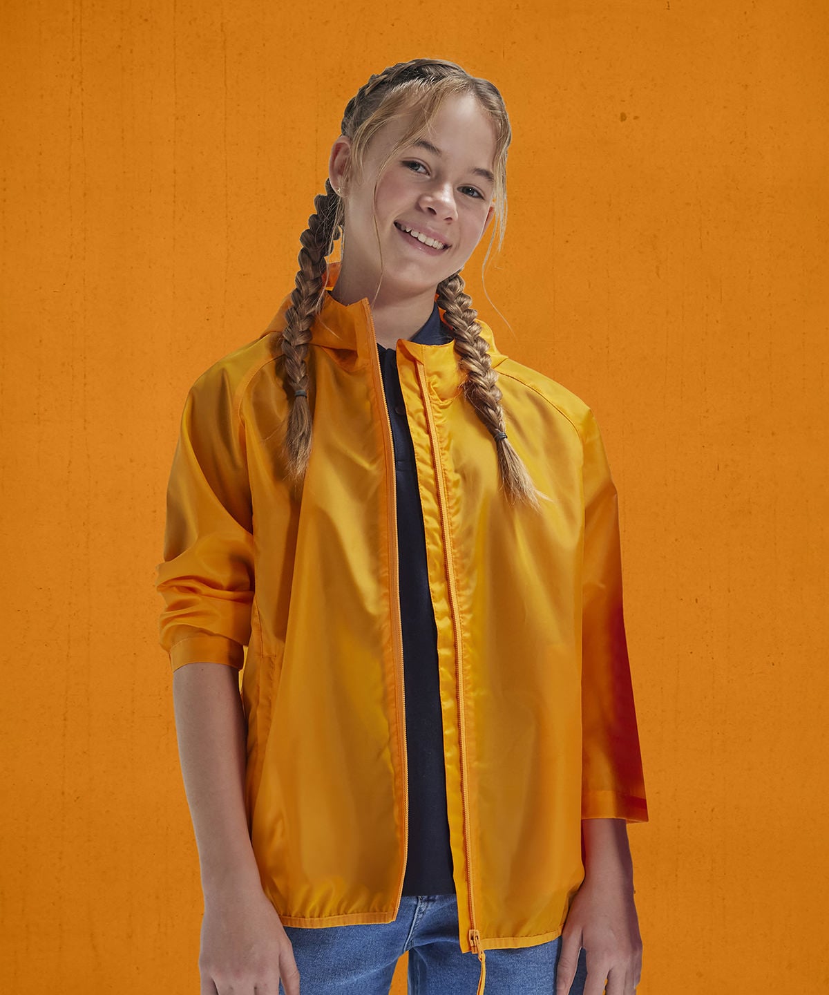 B&C #Reset Kids Recycled Polyester Packable Windbreaker