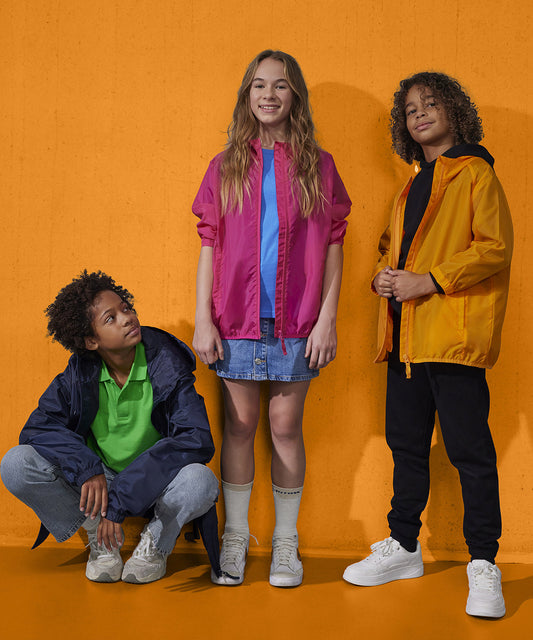 B&C #Reset Kids Recycled Polyester Packable Windbreaker