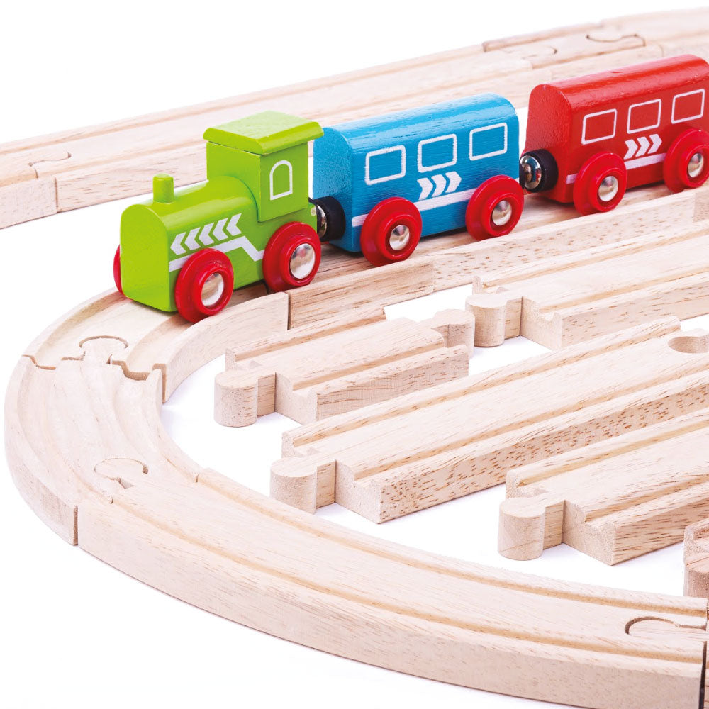 Bigjigs Rail Curves and Straights Wooden Train Accessory
