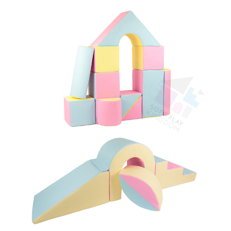 Soft Play Kingdom Castle Bridge & Ball Bundle Pastel Trio