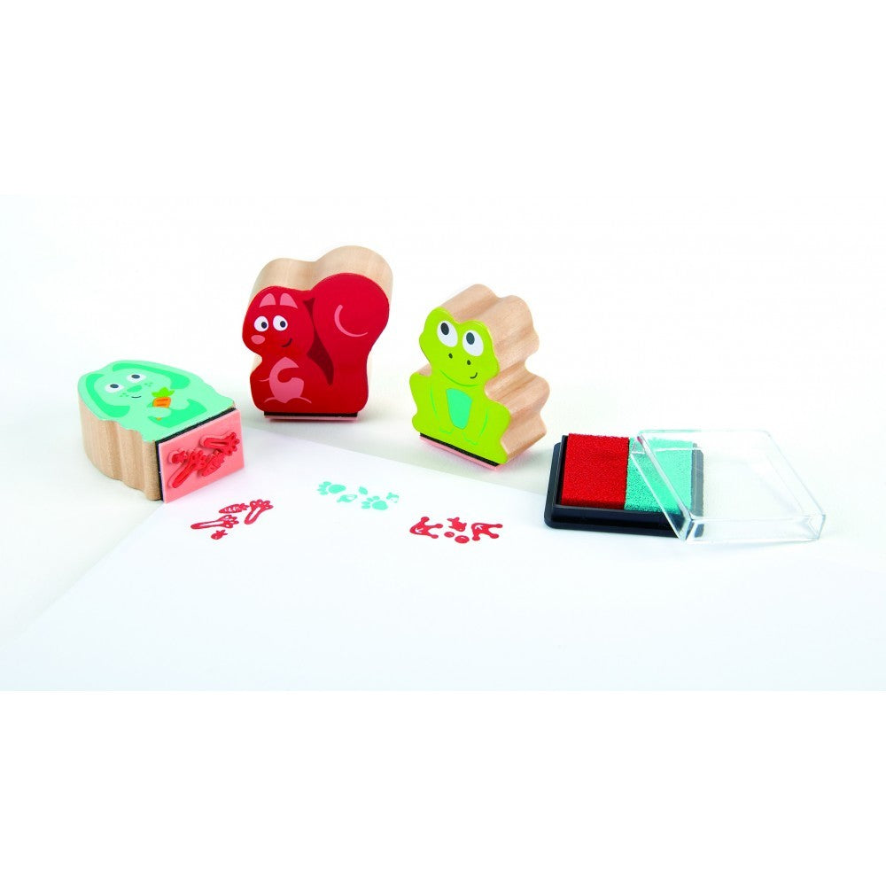 Hape Paw Print Stamps and Ink Set