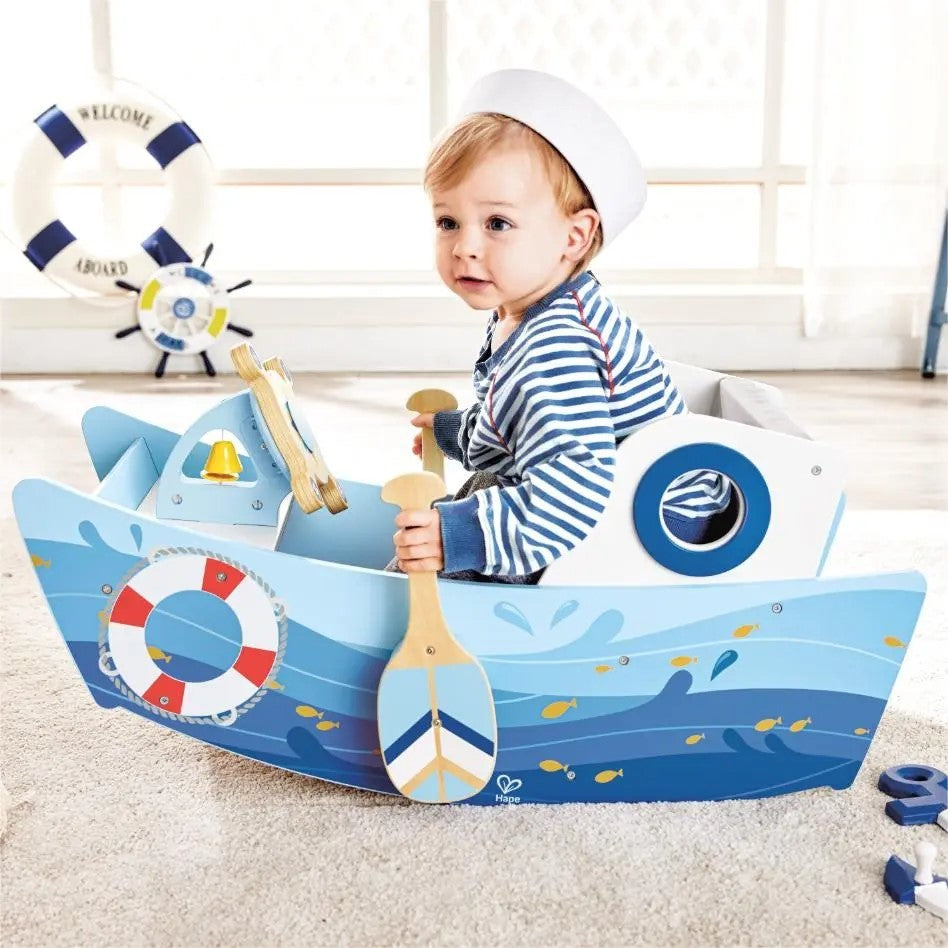 Hape Captains Wooden Rowing Boat