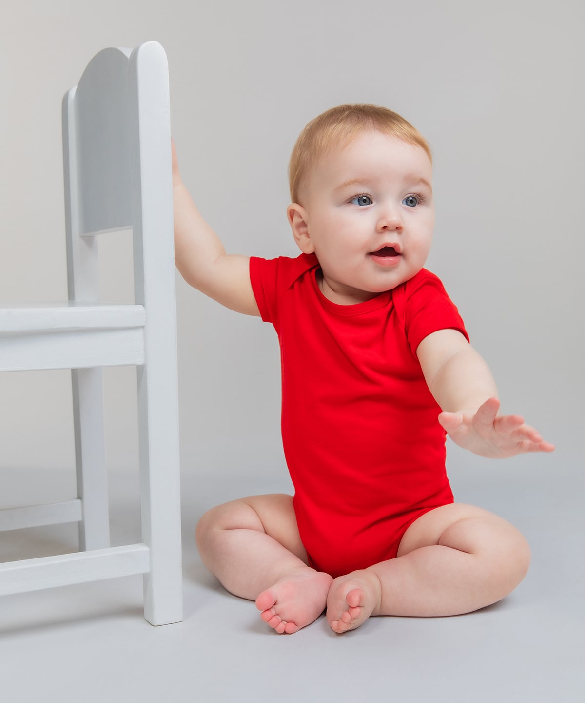 Larkwood LW500 Baby Essential Short-Sleeved Cotton Bodysuit